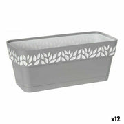 Jardinière Stefanplast Cloe Blanc Gris Plastique 13,3 x 12,3 x 29,3 cm (12 Unités)