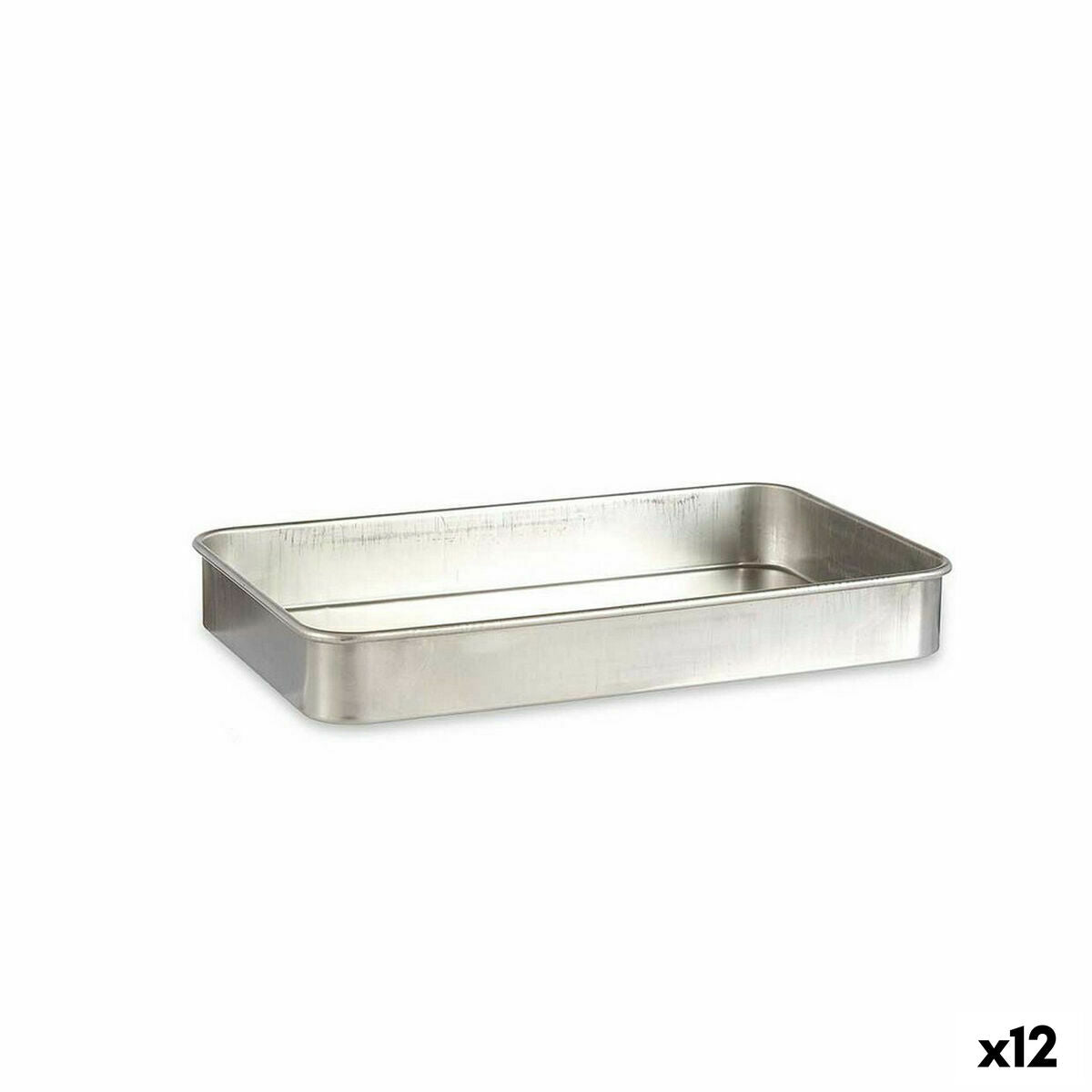 Plat à gratin Kinvara Argenté Aluminium 32 x 7 x 51,5 cm 51,5 x 7 x 32 cm 51,5 x 7,5 x 32 cm (12 Unités)