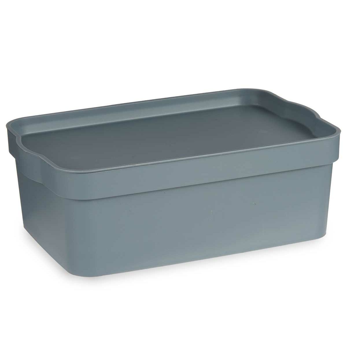Boîte de rangement avec couvercle Kipit Gris Plastique 6 L (12 Unités)