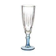 Coupe de champagne Vivalto Exotic Bleu Verre 170 ml (6 Unités)