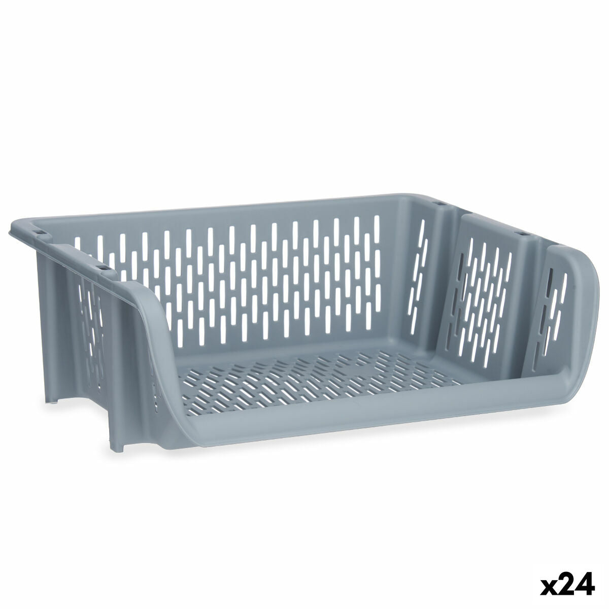 Panier de légumes Kinvara Gris polypropylène 30 x 13,5 x 38,7 cm (24 Unités)