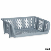 Panier de légumes Kinvara Gris polypropylène 30 x 13,5 x 38,7 cm (24 Unités)