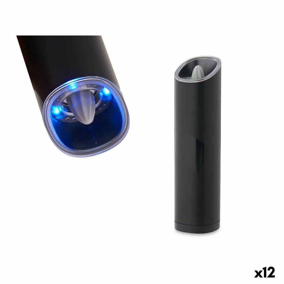 Moulin électrique Kinvara Noir Céramique Acier inoxydable Aluminium Acier ABS AS 5,2 x 20,3 x 5,2 cm Lumière LED (12 Unités)