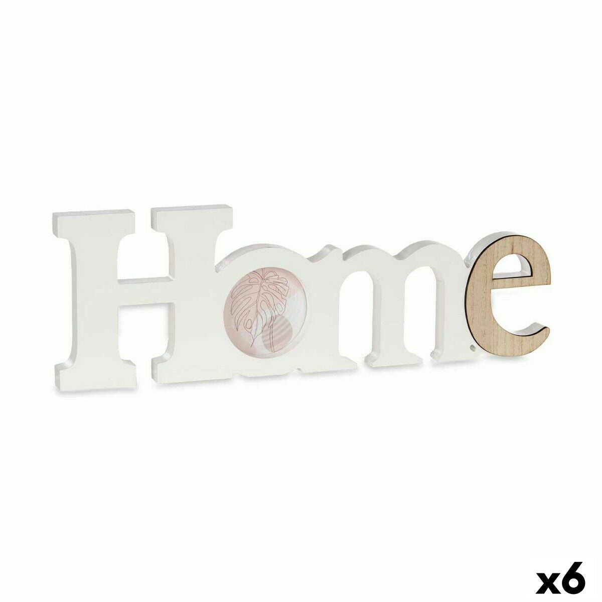 Cadre photo Gift Decor Home Blanc Marron Bois MDF (6 Unités)