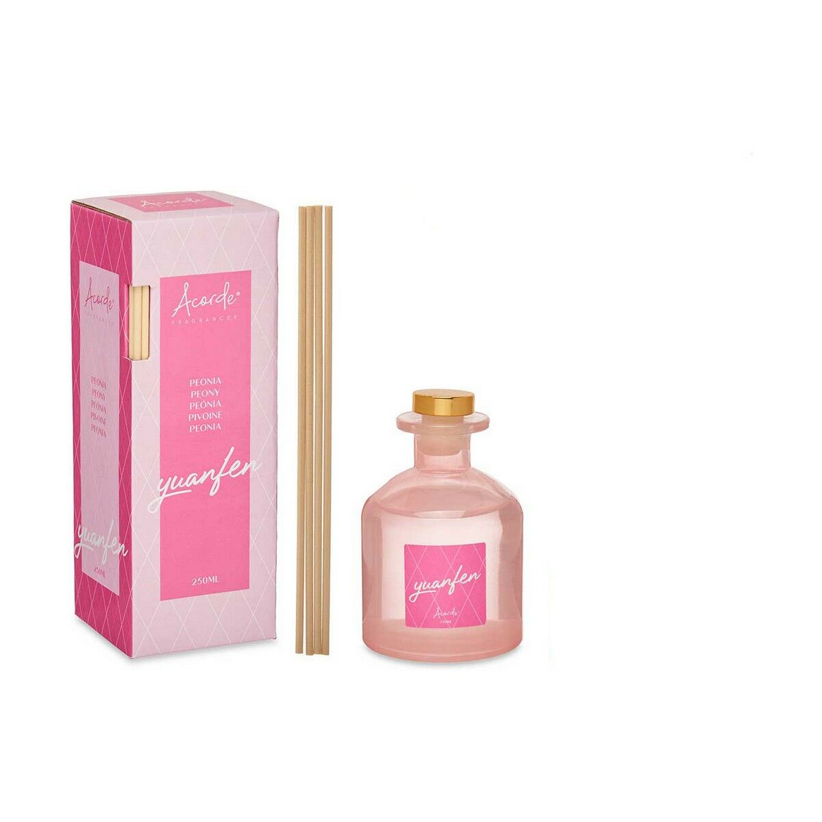 Bâtonnets Parfumés Acorde Pivoine 250 ml (6 Unités)