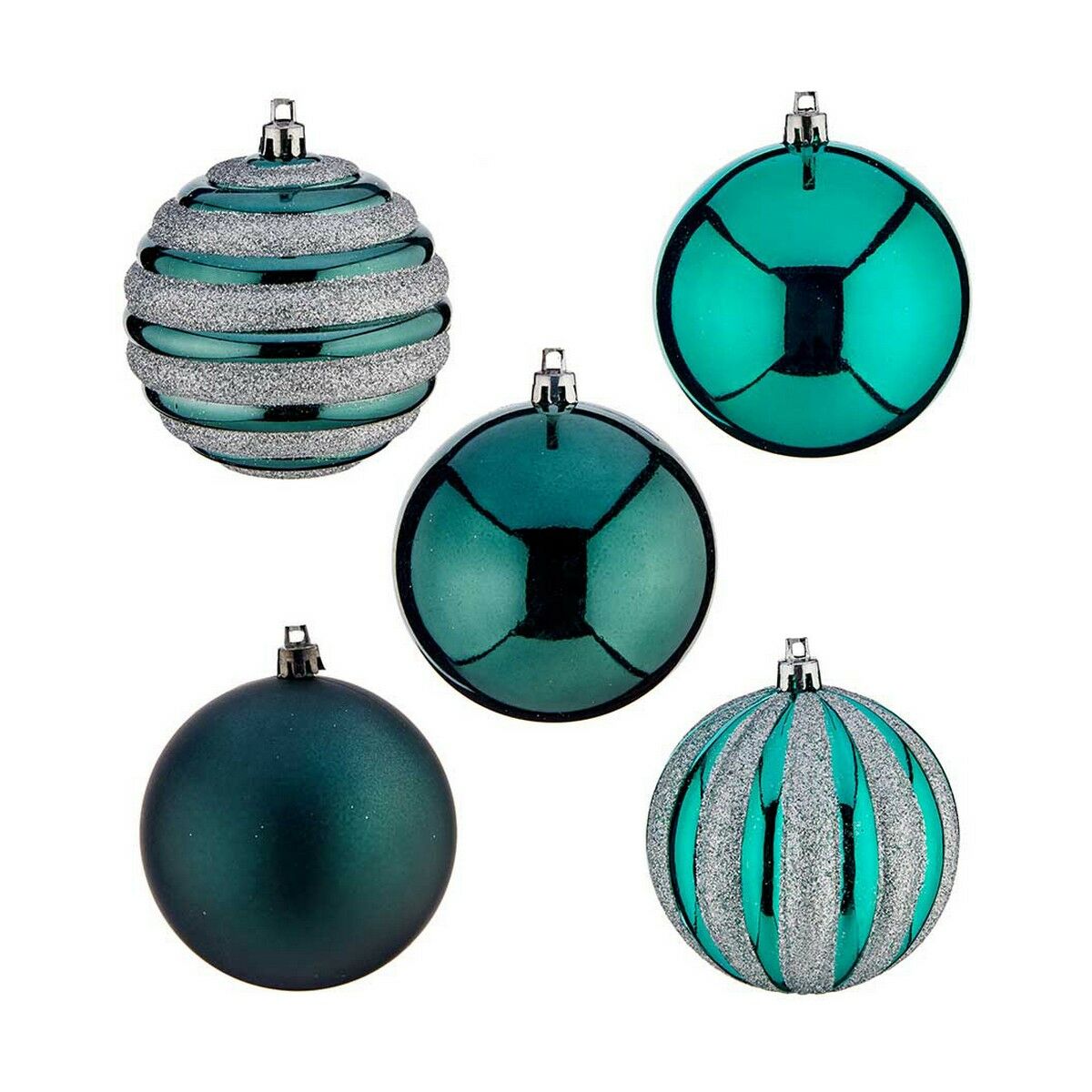 Lot de boules de Noël Krist+ Bleu PVC (4 Unités)