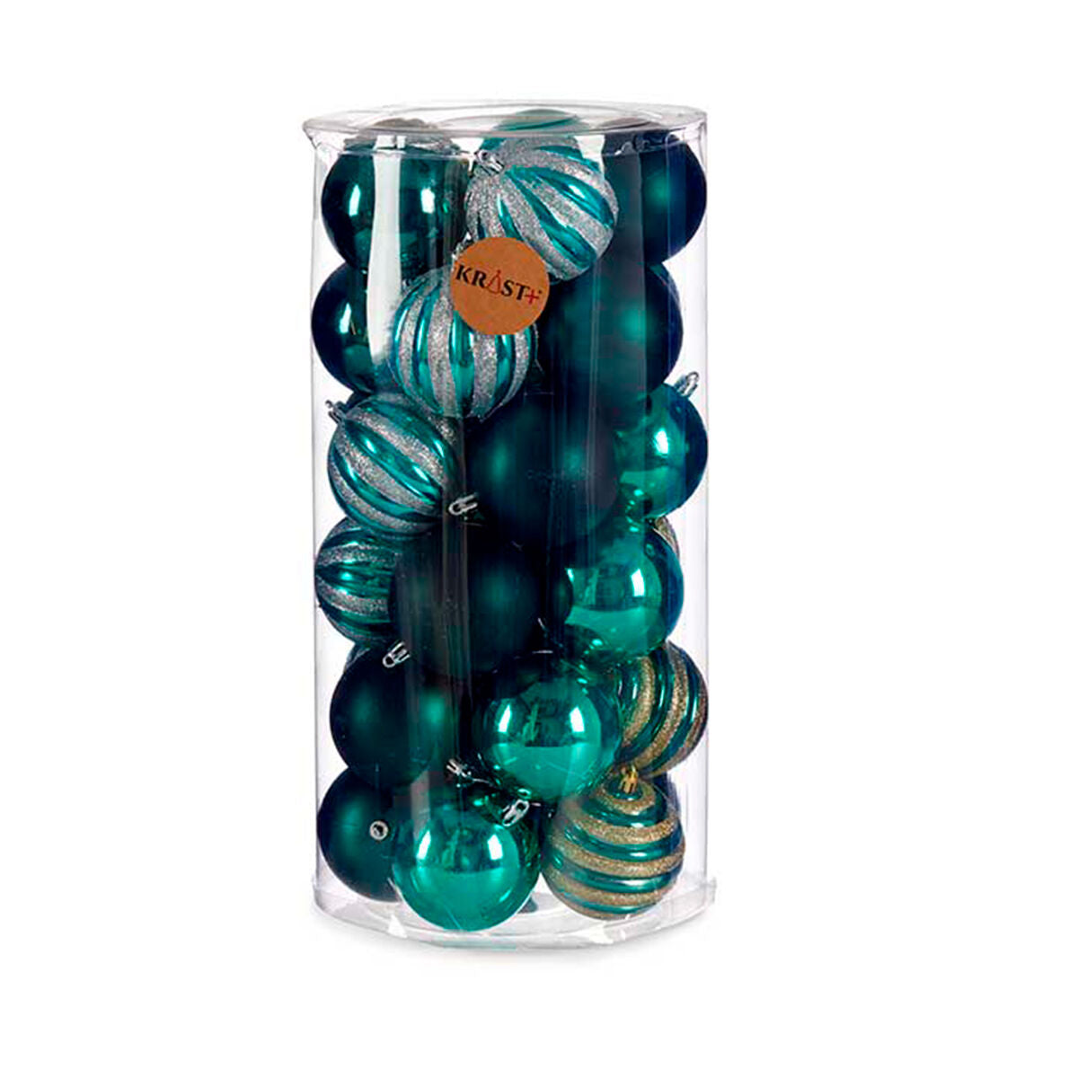 Lot de boules de Noël Krist+ Bleu PVC (4 Unités)