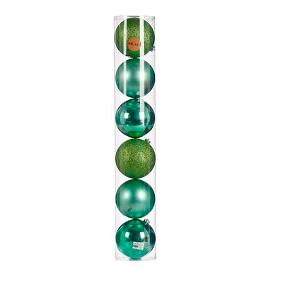 Lot de boules de Noël Krist+ Vert Plastique 6 Pièces (4 Unités)