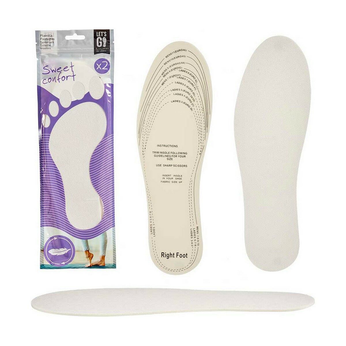 Modèles Extra COmfort Blanc Plastique Latex TNT (Non Woven) 9,5 x 29,5 cm 11,5 x 0,5 x 36 cm (12 Unités)