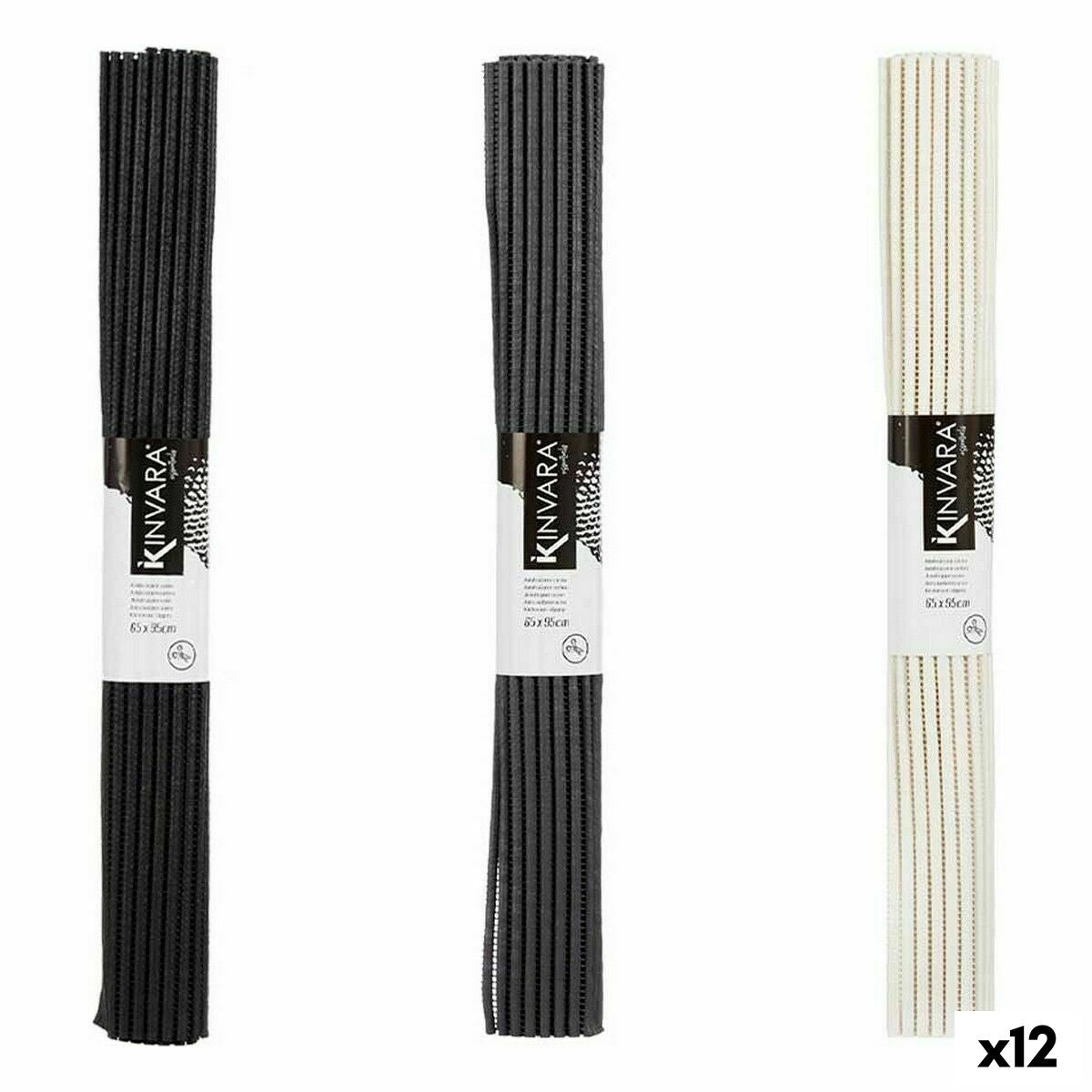 Tapis Antidérapant Kinvara Caoutchouc Plastique 65 x 95 cm 7 x 65 x 7 cm 7 x 7 x 65 cm (12 Unités)