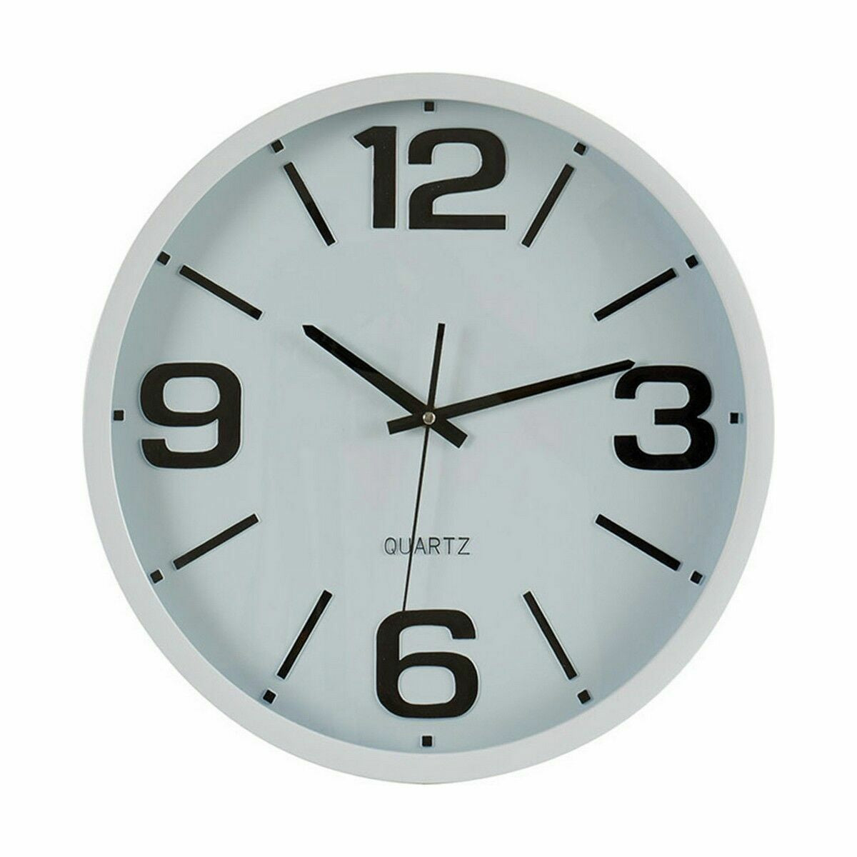 Horloge Murale Gift Decor Blanc Noir Verre Plastique 40 x 40 x 5 cm 40 x 5 x 40 cm (6 Unités)