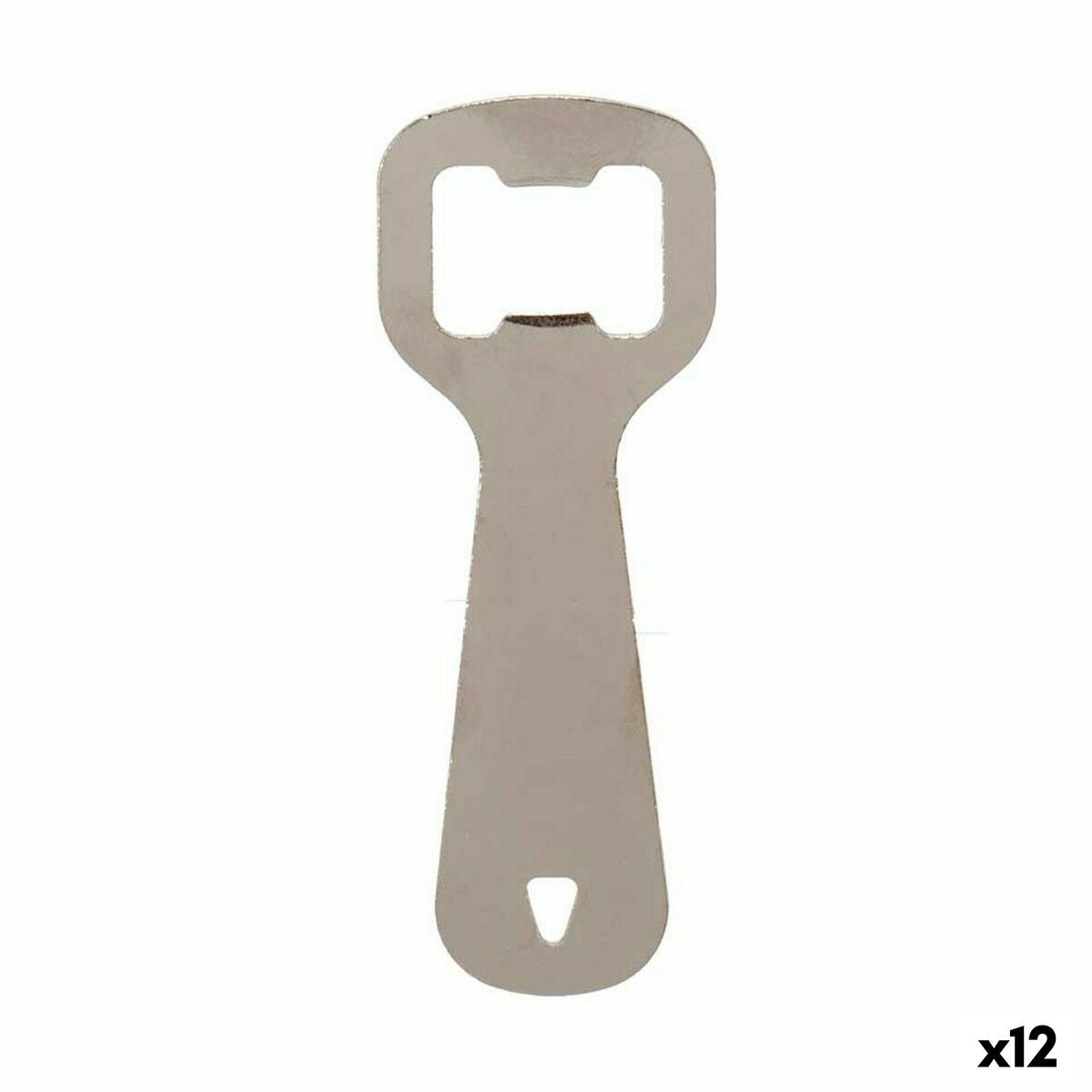 Ouvre-bouteille Kinvara Argenté Argent Acier inoxydable 11 x 4 x 0,5 cm 11 x 18,5 x 0,05 cm (12 Unités)