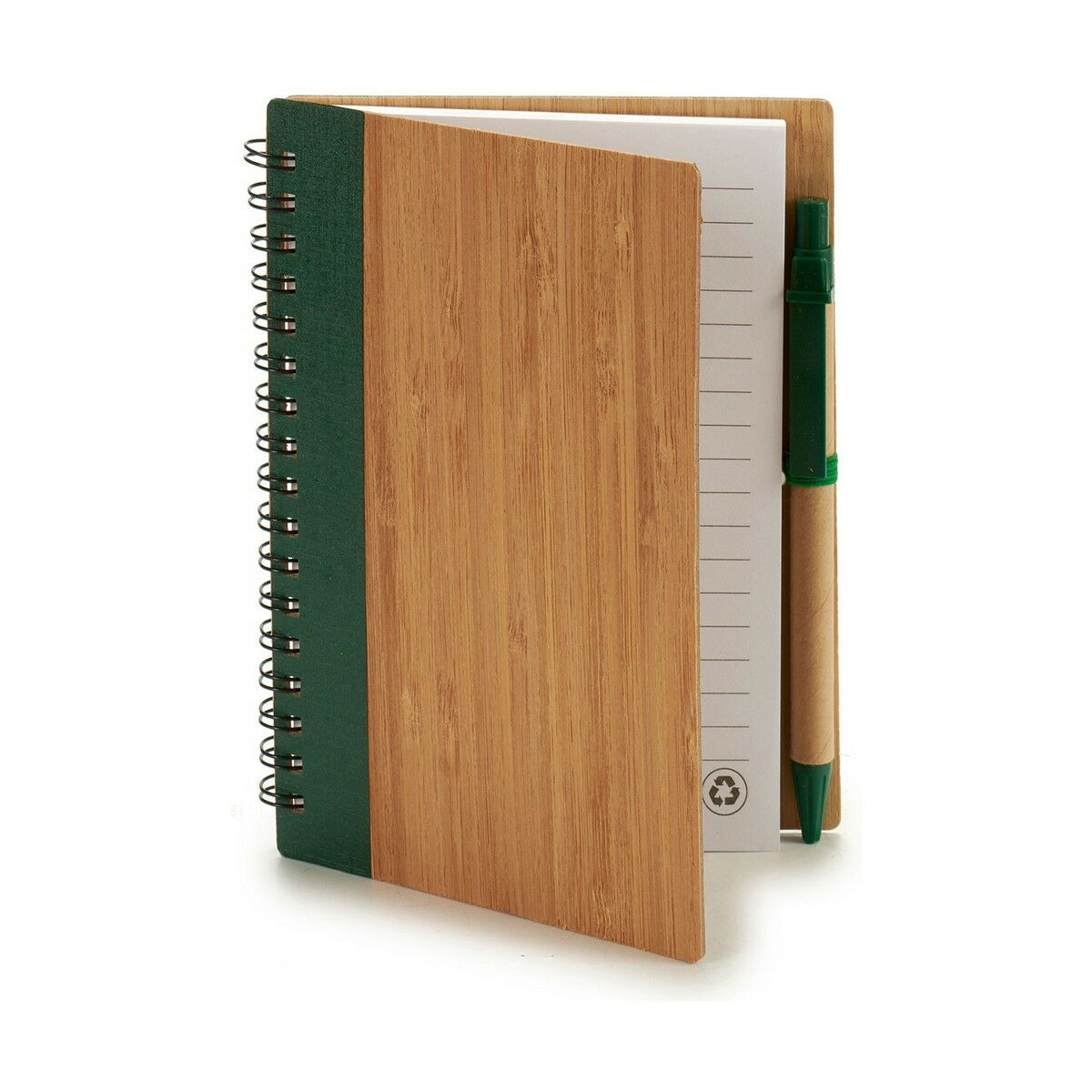 Cahier à Spirales avec Stylo Pincello 1 x 16 x 12 cm Bambou (12 Unités)
