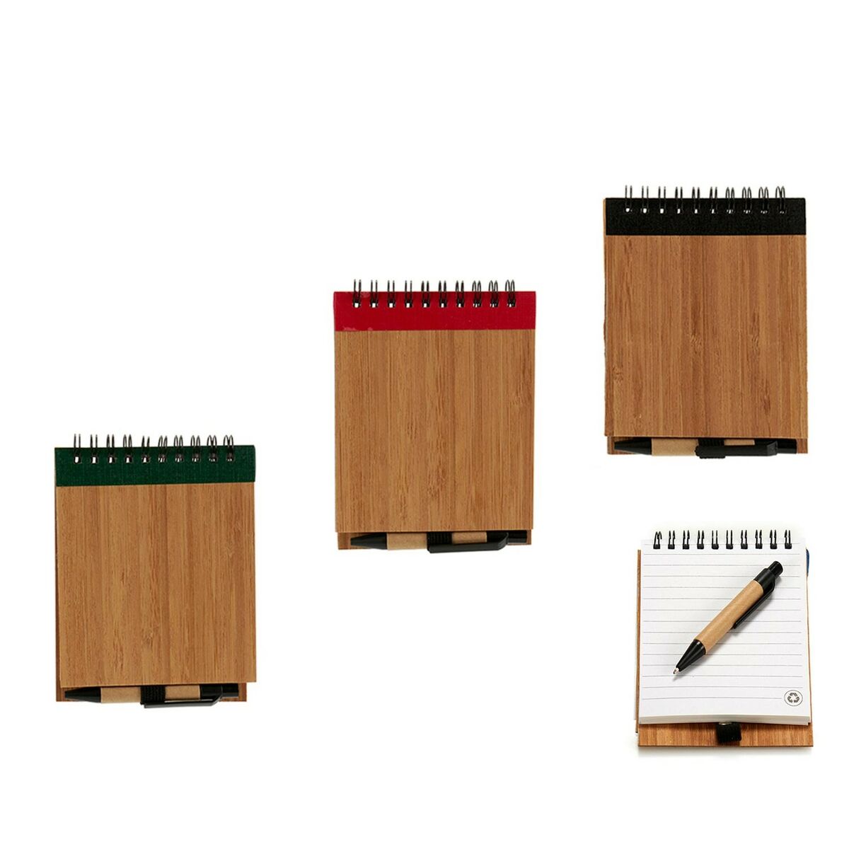 Cahier à Spirales avec Stylo Pincello 1 x 10 x 13 cm Bambou (24 Unités)