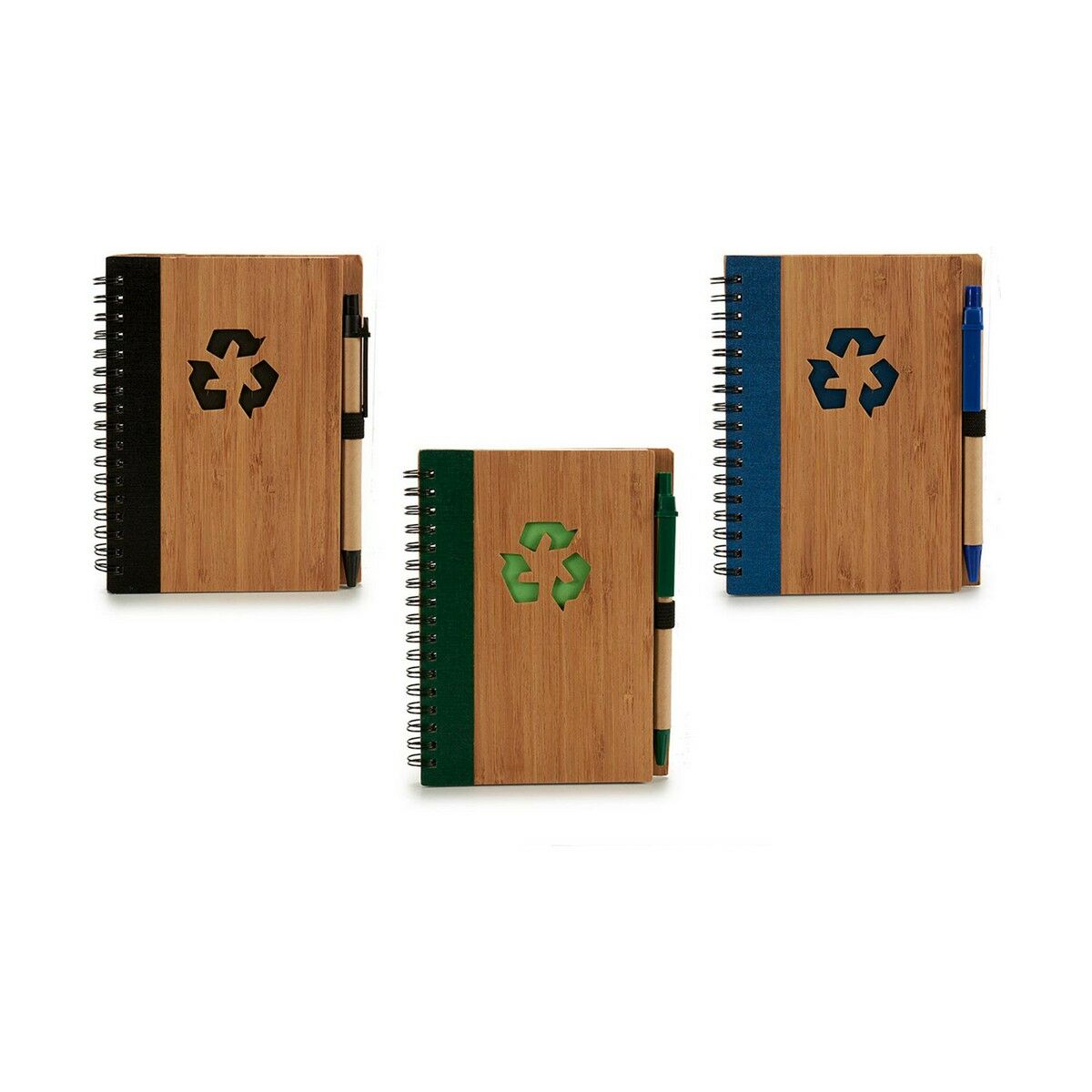 Cahier à Spirales avec Stylo Pincello 1 x 16 x 12 cm Bambou (12 Unités)