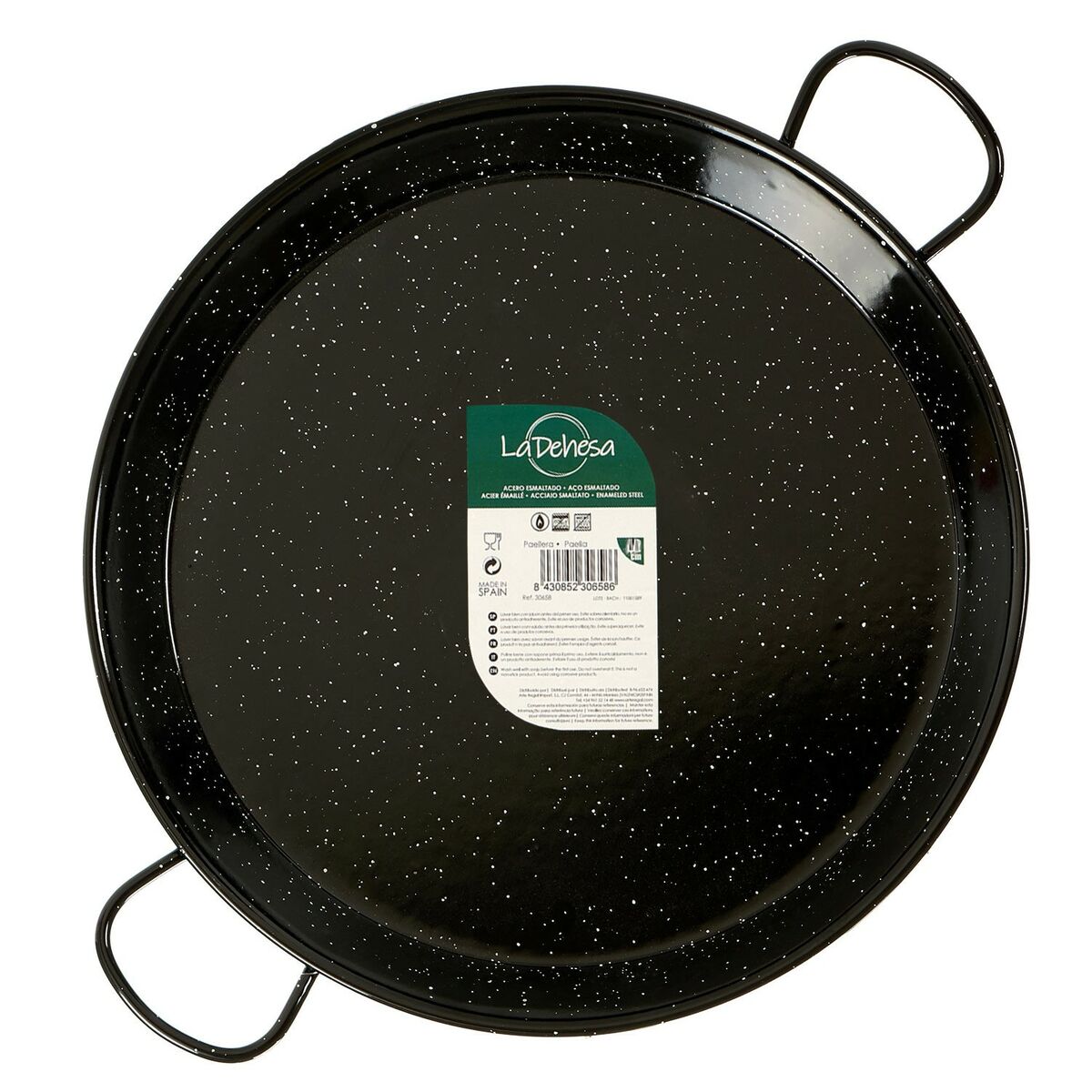 Poêle La Dehesa Noir Acier émaillé Ø 38 cm 51 x 6 x 39 cm (6 Unités)