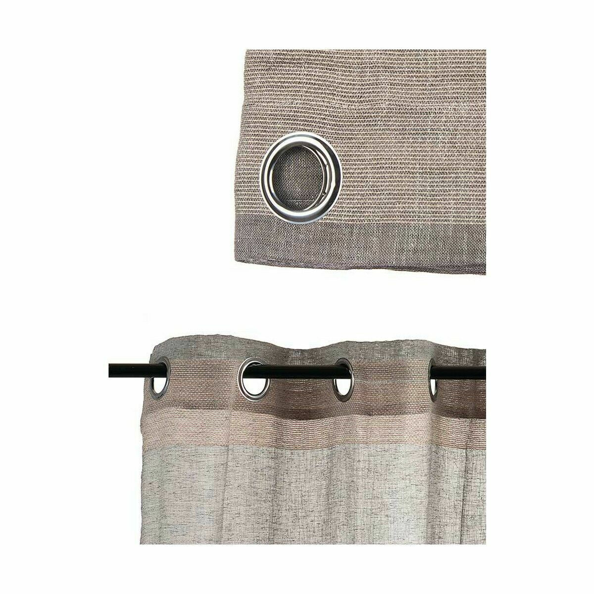 Rideau Gift Decor Beige Gris 140 x 0,1 x 260 cm (6 Unités)