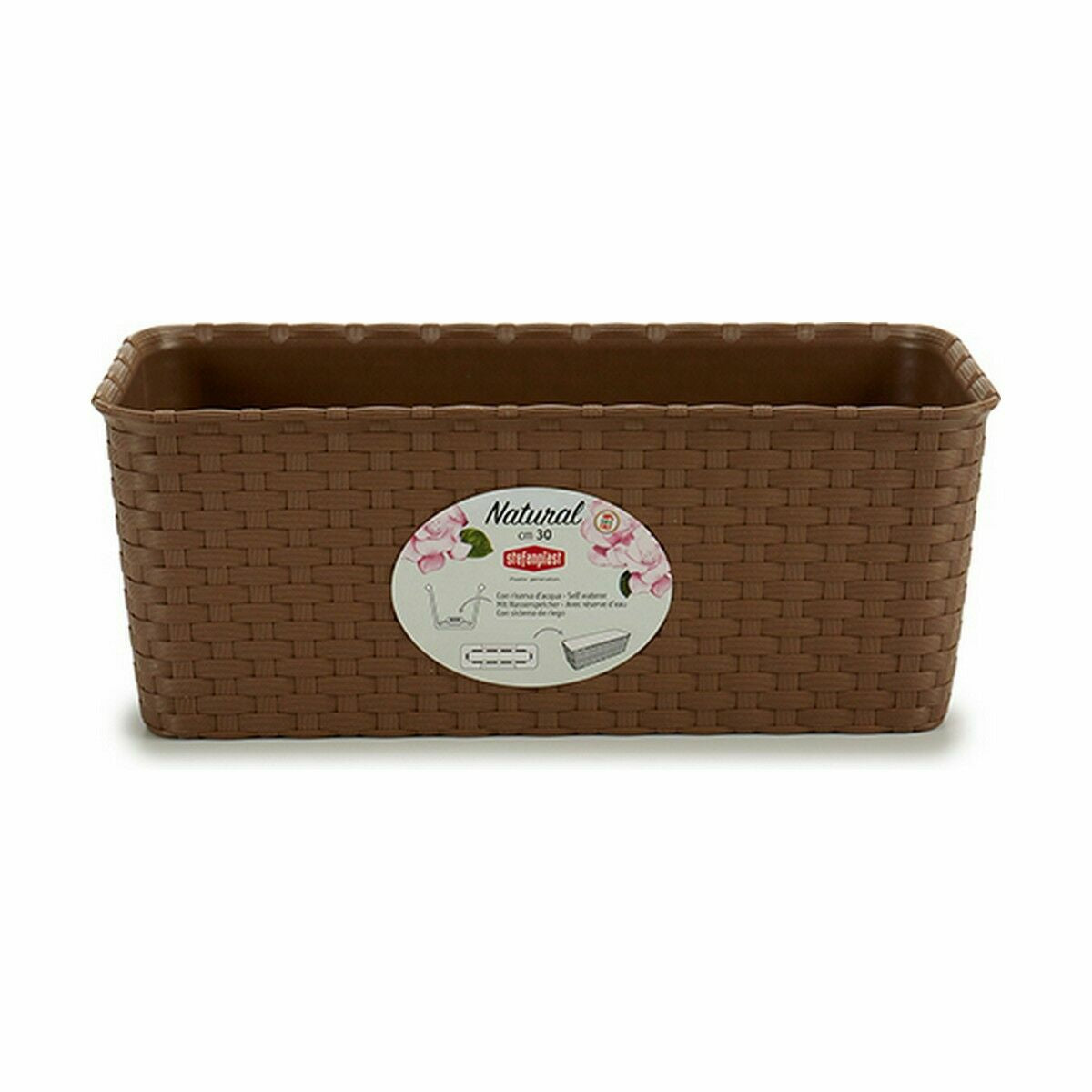 Jardinière Stefanplast Marron PVC 13 x 11 x 28,5 cm 29 x 11 x 12,5 cm (12 Unités)