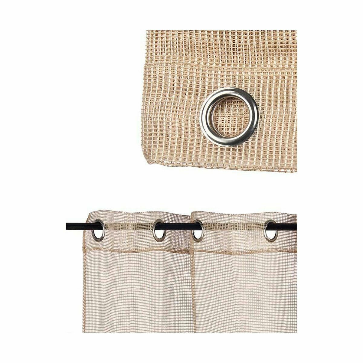 Rideau Gift Decor Beige 140 x 260 cm Grille (6 Unités)