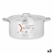Casserole avec Couvercle Kinvara Argenté 12,5 L 44 x 19 x 35 cm (3 Unités)