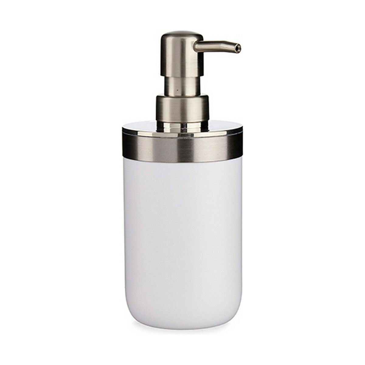 Distributeur de Savon Berilo Blanc Argenté Plastique 350 ml 8 x 17 x 9 cm 9 x 17 x 8 cm (6 Unités)