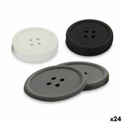 Dessous de verres Kinvara Blanc Noir Gris Silicone Plastique Bouton 9 x 2 x 9 cm 8,8 x 8,8 x 0,05 cm 8 x 0,05 x 8 cm 9 x 1,8 x 9