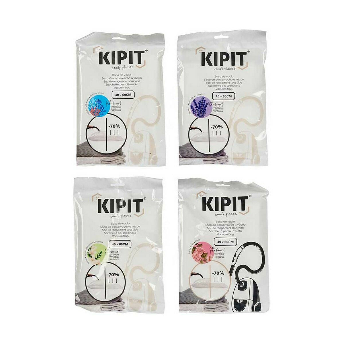 Sacs sous vide Kipit Transparent Plastique 40 x 60 cm (12 Unités)