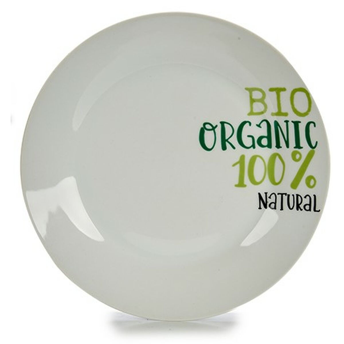 Assiette plate Organic Porcelaine Imprimé 24,4 x 2,6 x 24,4 cm (10 Unités)