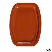 Plat de Four La Dehesa Faïence 26 x 3,5 x 35 cm 35 x 20,8 x 25,5 cm 35 x 3,5 x 25,5 cm (6 Unités)
