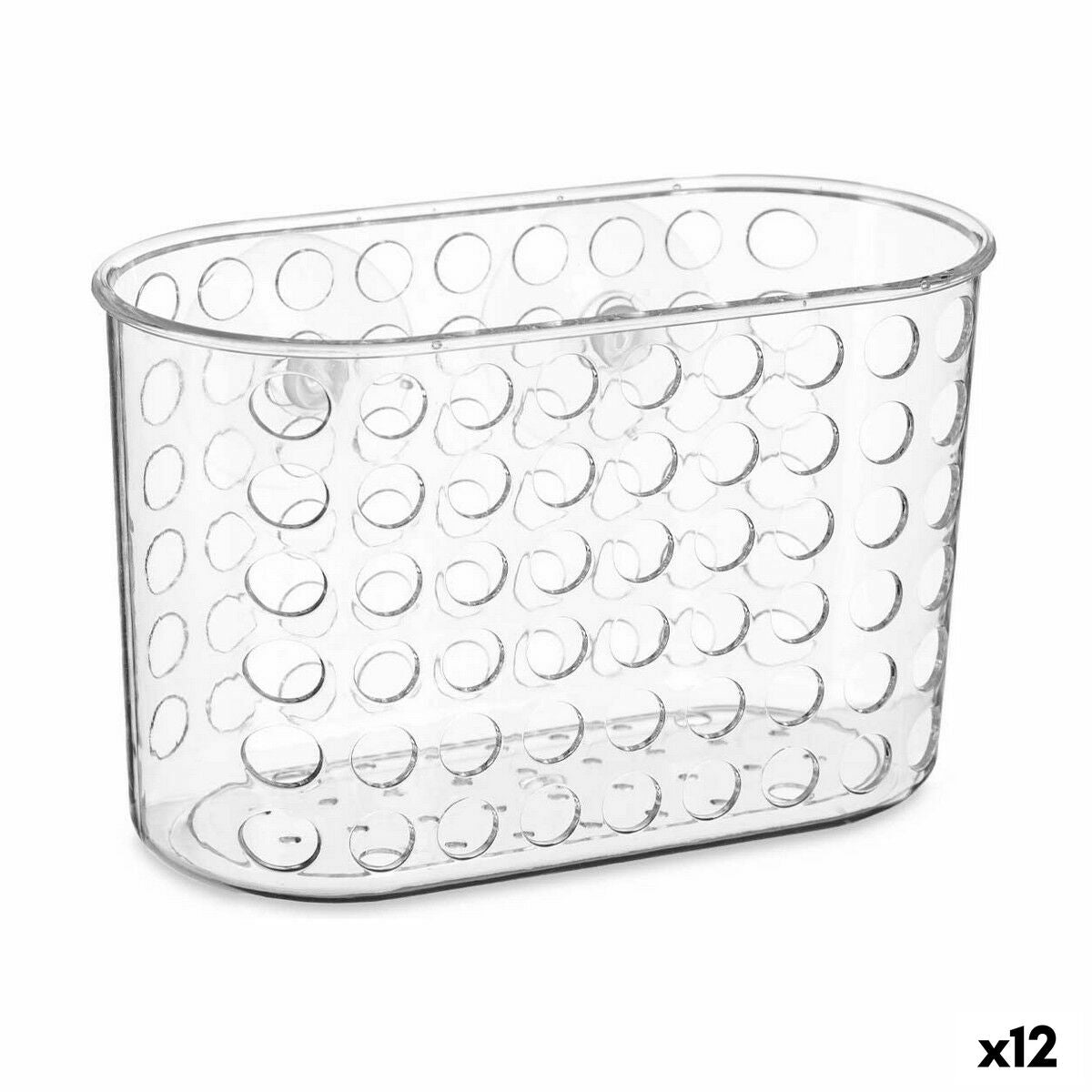 Support Organisateur pour Baignoire Berilo Transparent PVC Plastique 19,3 x 12 x 9 cm (12 Unités)