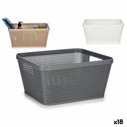 Panier Multi-usages Kipit Blanc Beige Gris Plastique 5 L (18 Unités)