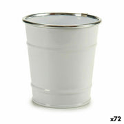 Cache-pot Ibergarden Blanc Argenté Zinc Seau 10,5 x 10,5 x 10,5 cm (72 Unités)