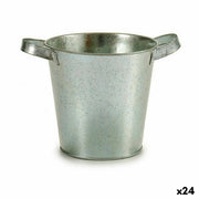 Cache-pot Ibergarden Argenté Zinc Seau 20 x 14 x 16,2 cm (24 Unités)