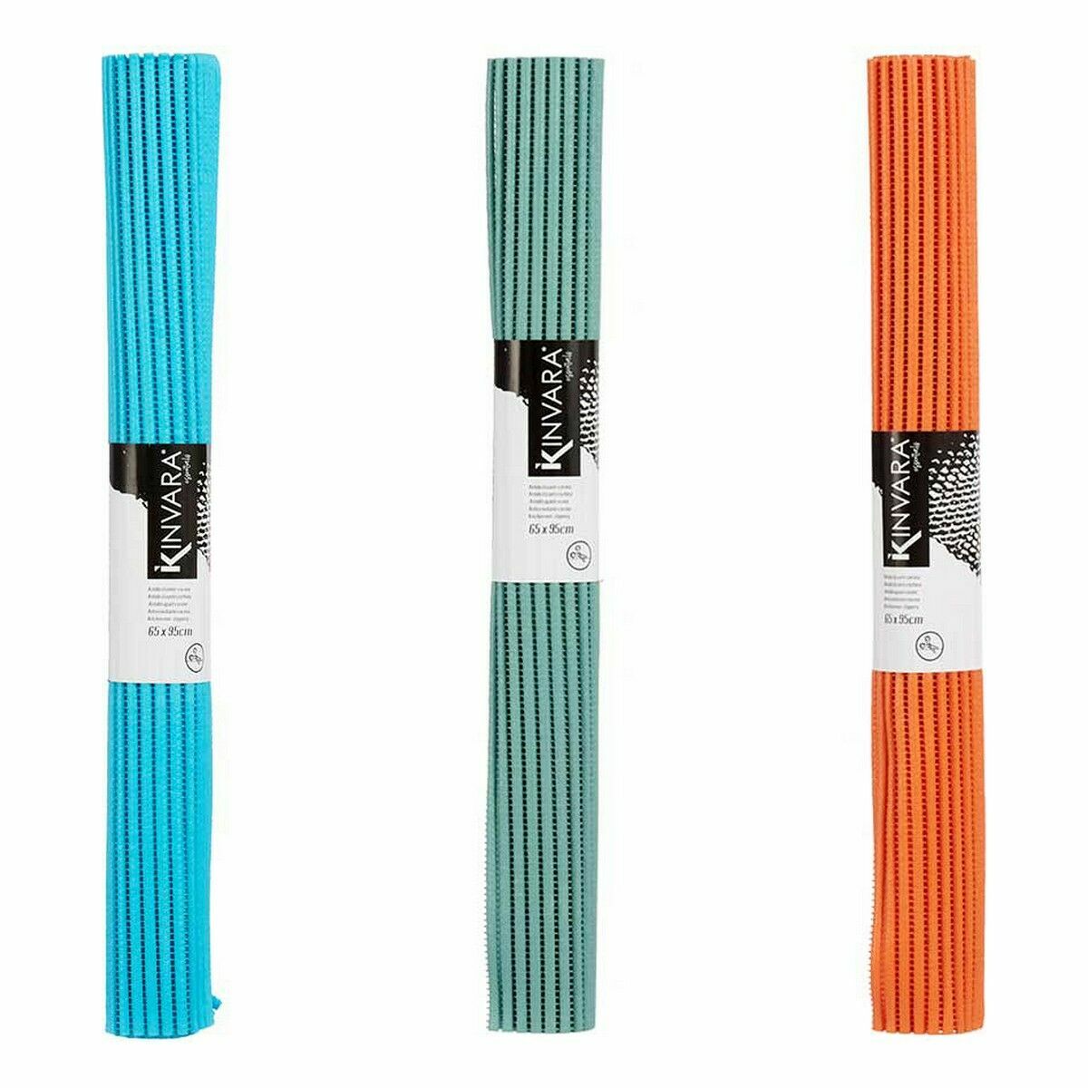 Tapis Antidérapant Kinvara Caoutchouc Plastique 65 x 95 cm 65 x 0,03 x 95 cm 7 x 65 x 7 cm (12 Unités)
