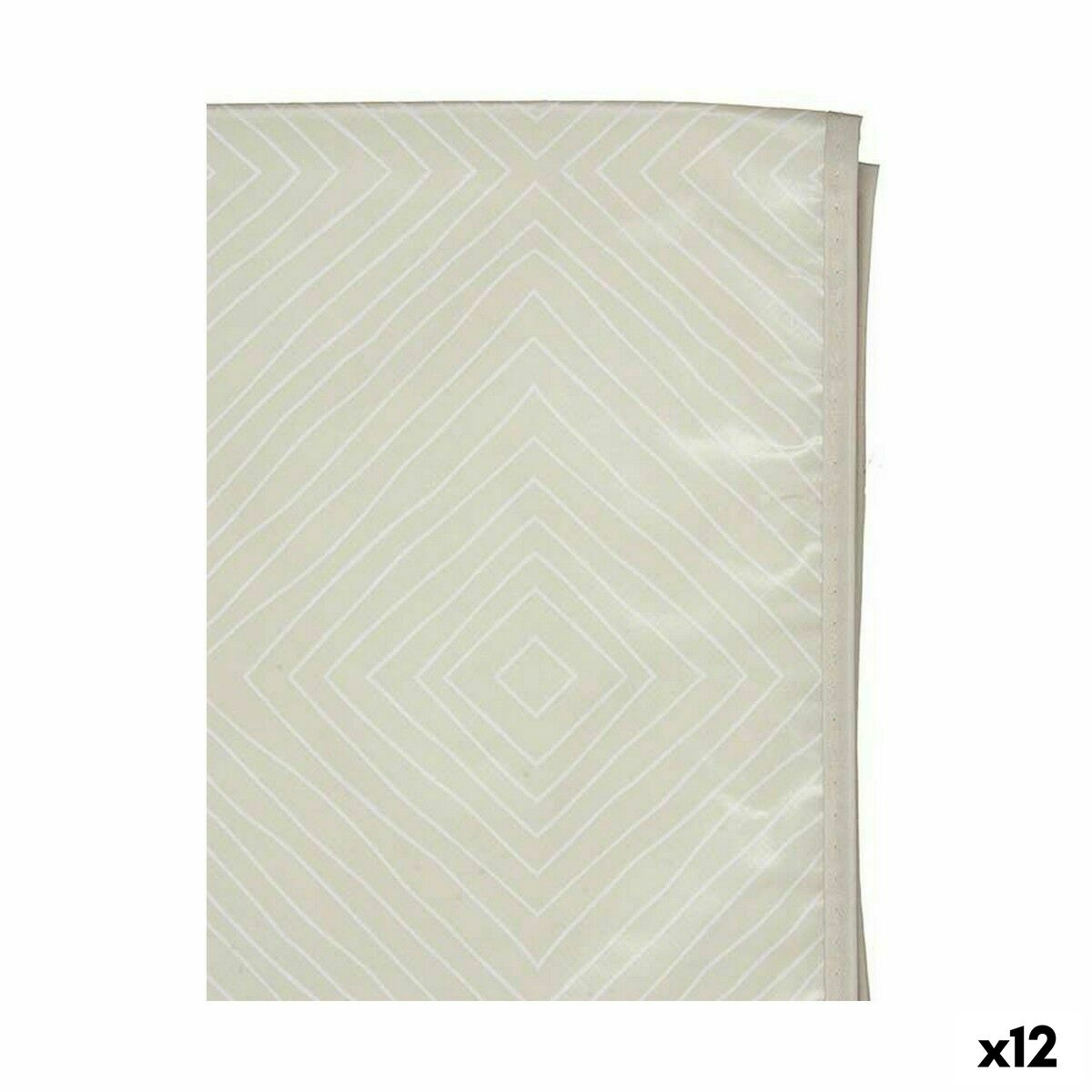 Nappe Jaune Blanc Beige Caoutchouc Losanges 140 x 140 cm (12 Unités)
