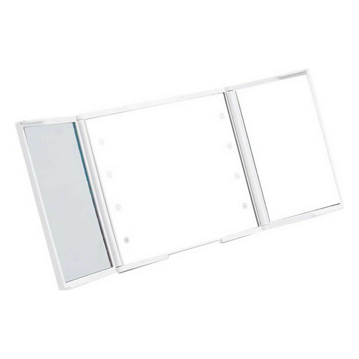 Miroir de Poche Berilo Blanc ABS 1,5 x 9,5 x 11,5 cm Lumière LED (12 Unités)