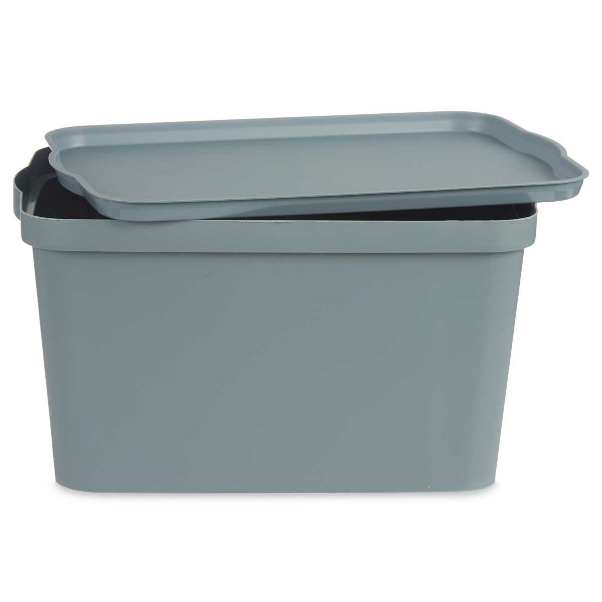 Boîte de rangement avec couvercle Kipit Gris Plastique 24 L (6 Unités)