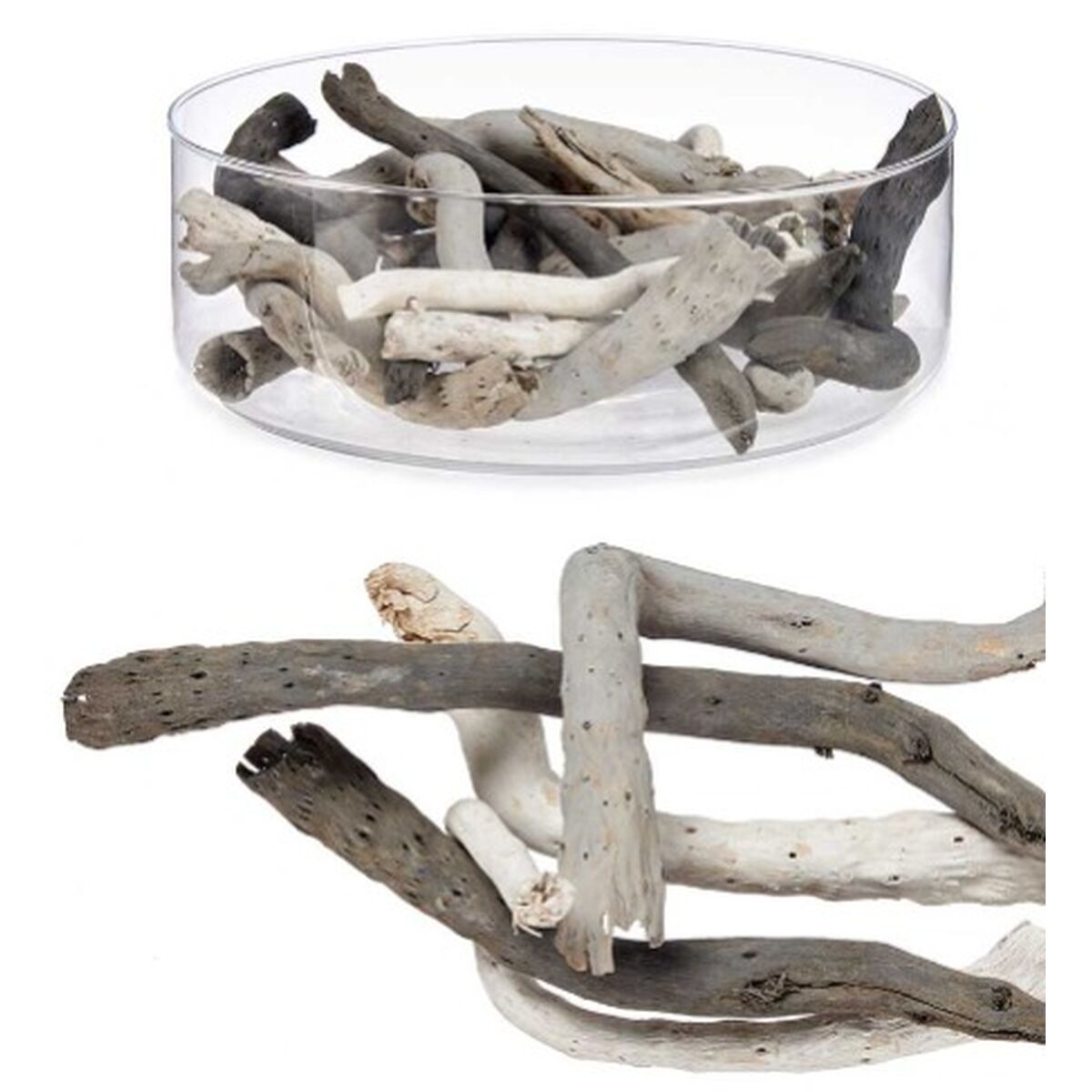 Bûche décorative Gift Decor Gris 9 x 27 x 9 cm (12 Unités)