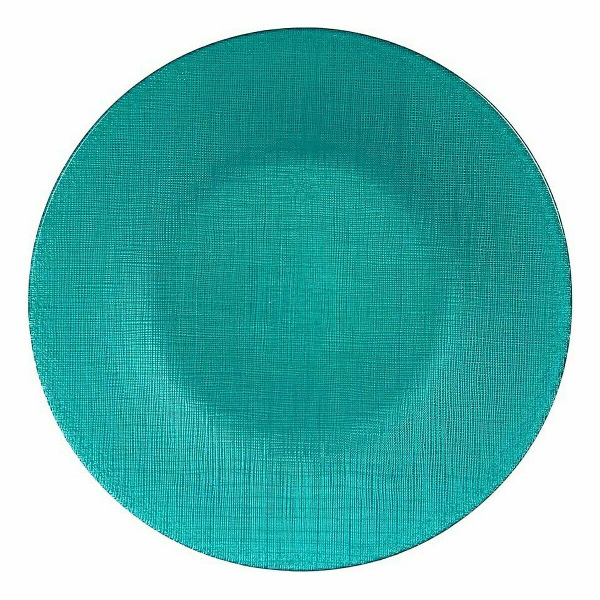 Assiette plate Vivalto Turquoise verre 27,5 x 2 x 27,5 cm (6 Unités)
