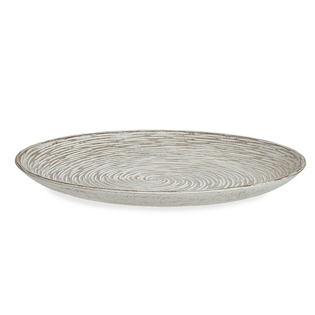 Centre de Table Gift Decor Blanc Bois MDF 34,5 x 3 x 34,5 cm Spirale (6 Unités)