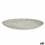 Centre de Table Gift Decor Blanc Bois MDF 34,5 x 3 x 34,5 cm Spirale (6 Unités)