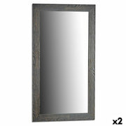 Miroir mural Gift Decor Gris 75,5 x 135,5 x 1,5 cm Rectangulaire (2 Unités)