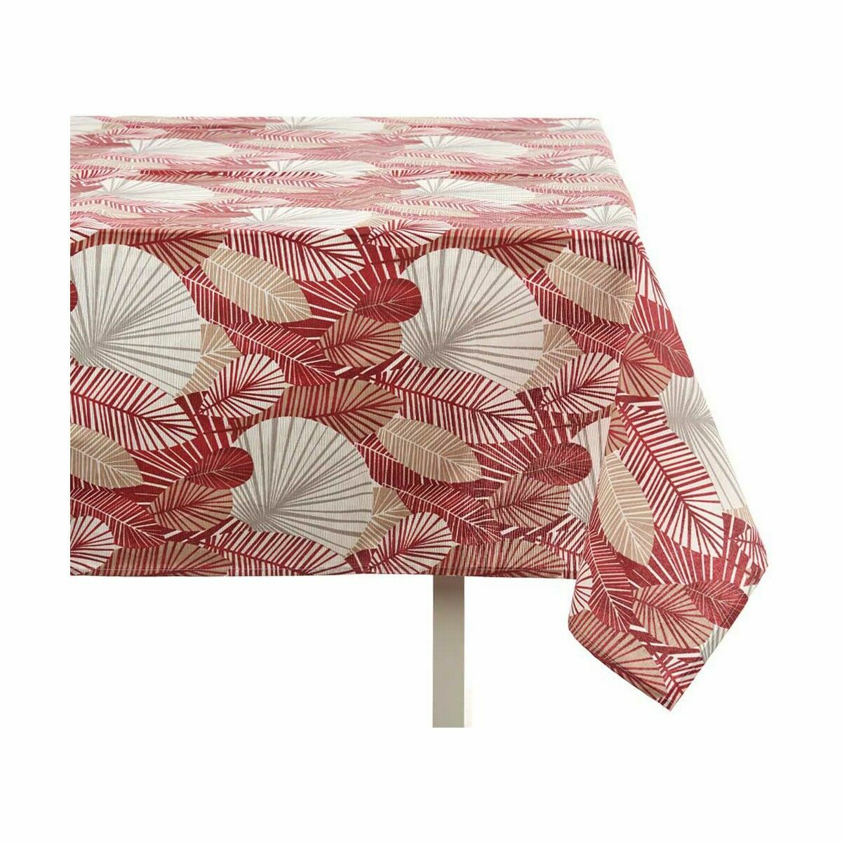 Nappe antitache Kinvara Beige Bordeaux toile Antitaches Volets 140 x 180 cm (10 Unités)