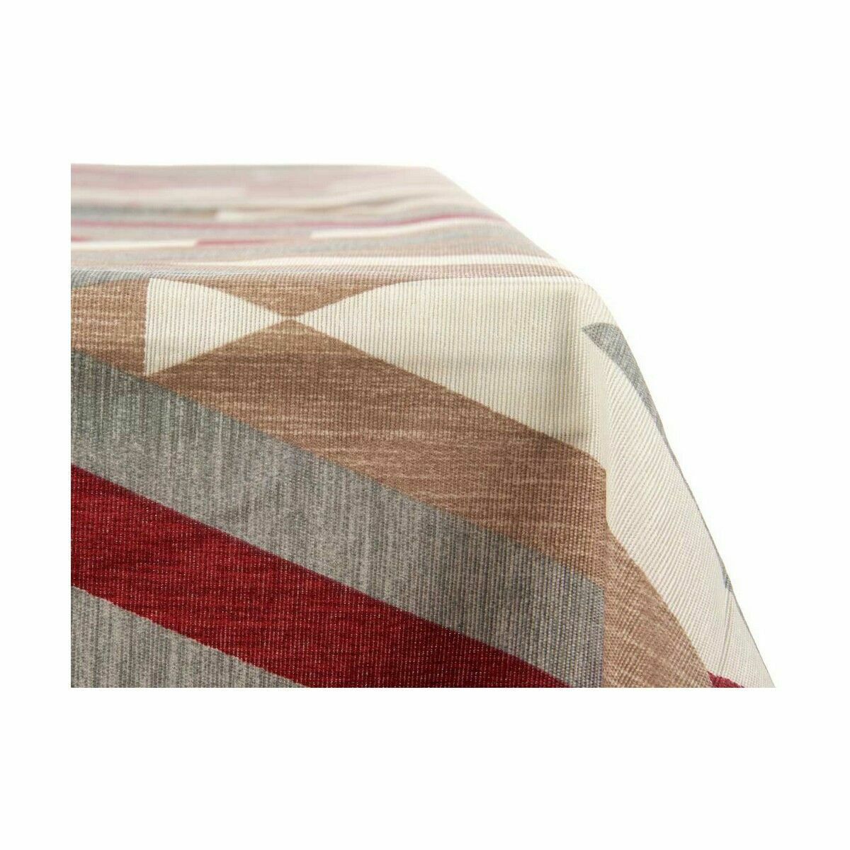 Nappe antitache Kinvara Gris Bordeaux toile Antitaches Rayures 140 x 180 cm (10 Unités)