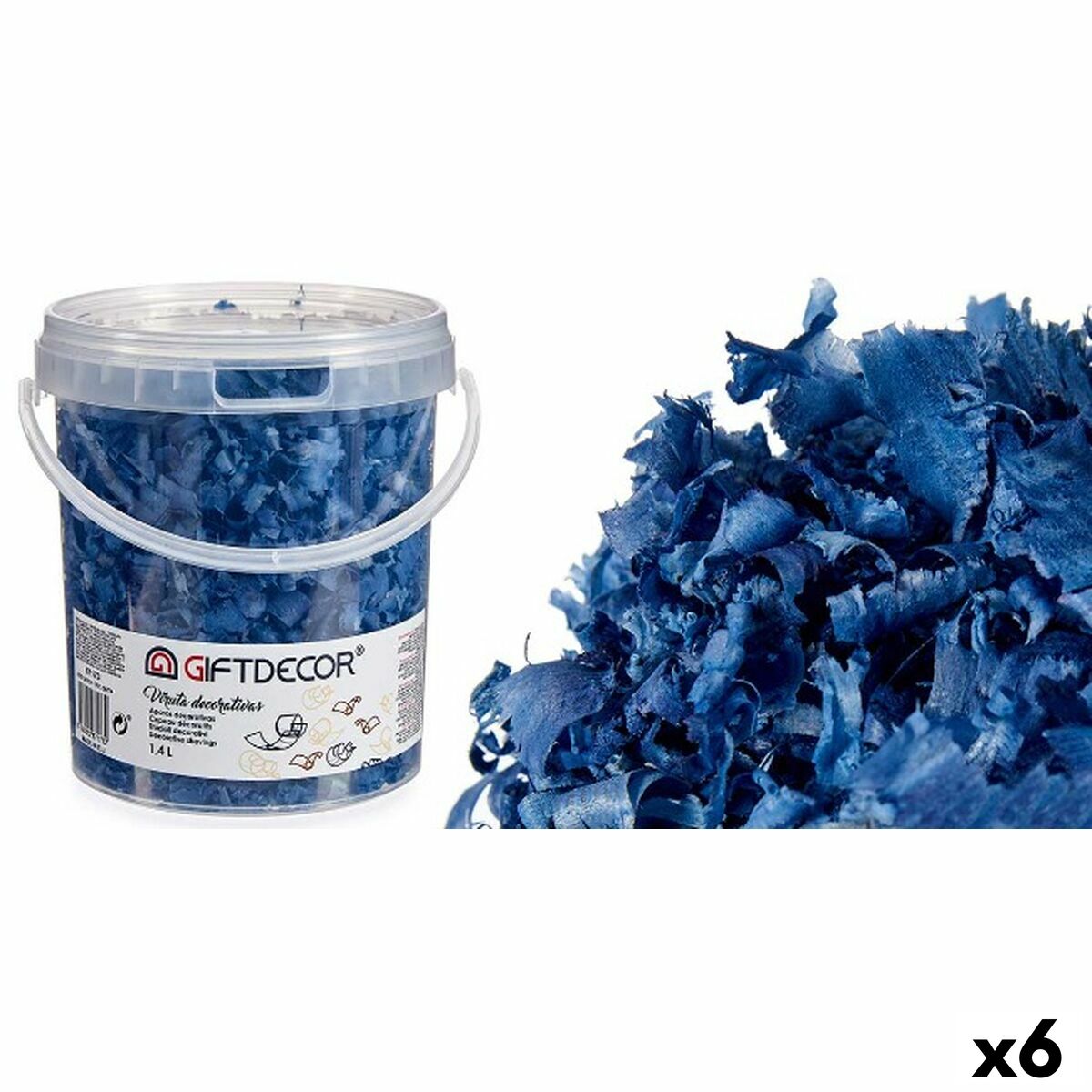 Copeaux décoratifs Gift Decor Bleu foncé 1,4 L (6 Unités)