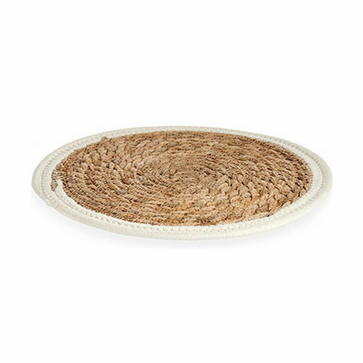 Dessous de plat Gift Decor Blanc Naturel Fibre naturelle 30 x 1 x 30 cm (48 Unités)