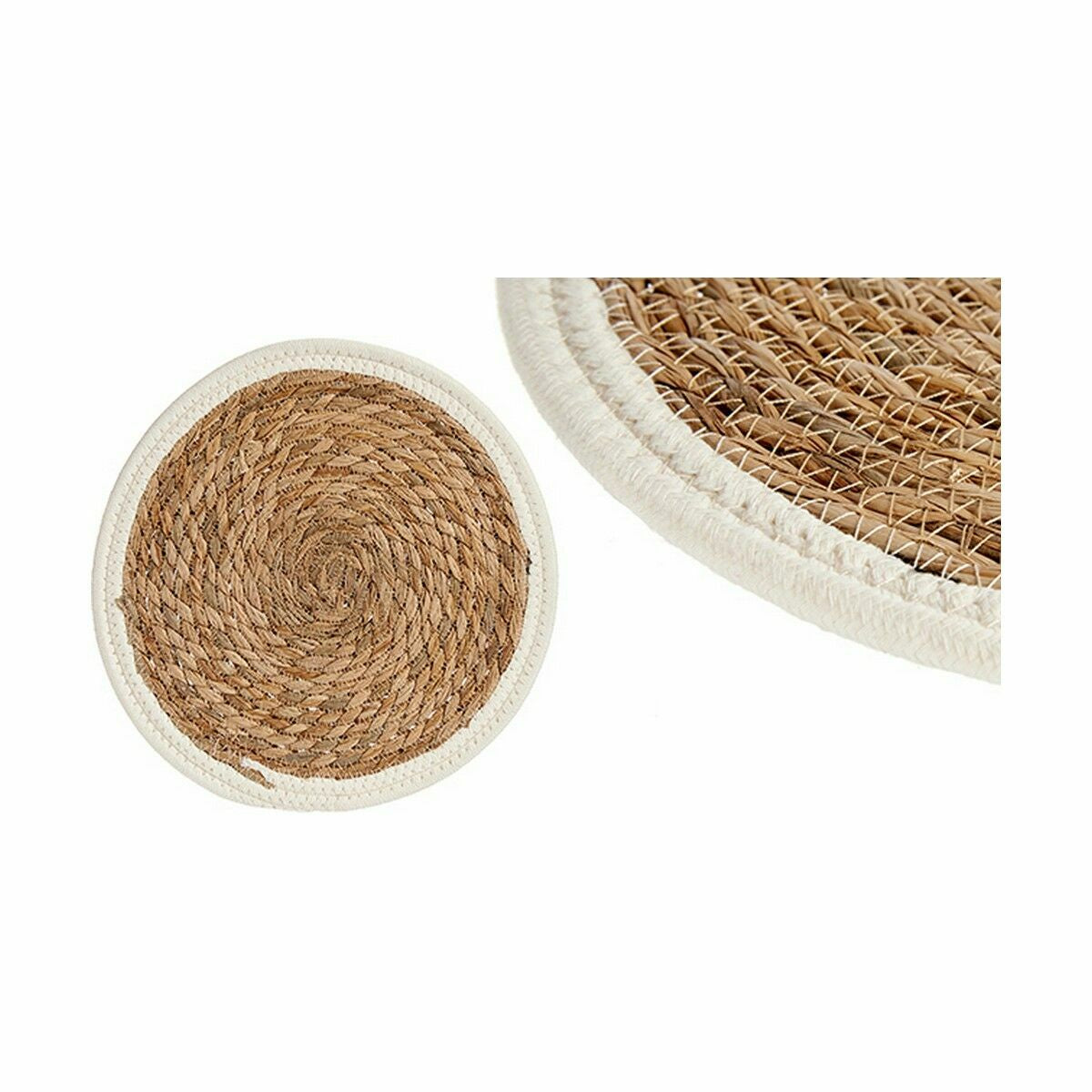 Dessous de plat Gift Decor Blanc Naturel Fibre naturelle 30 x 1 x 30 cm (48 Unités)