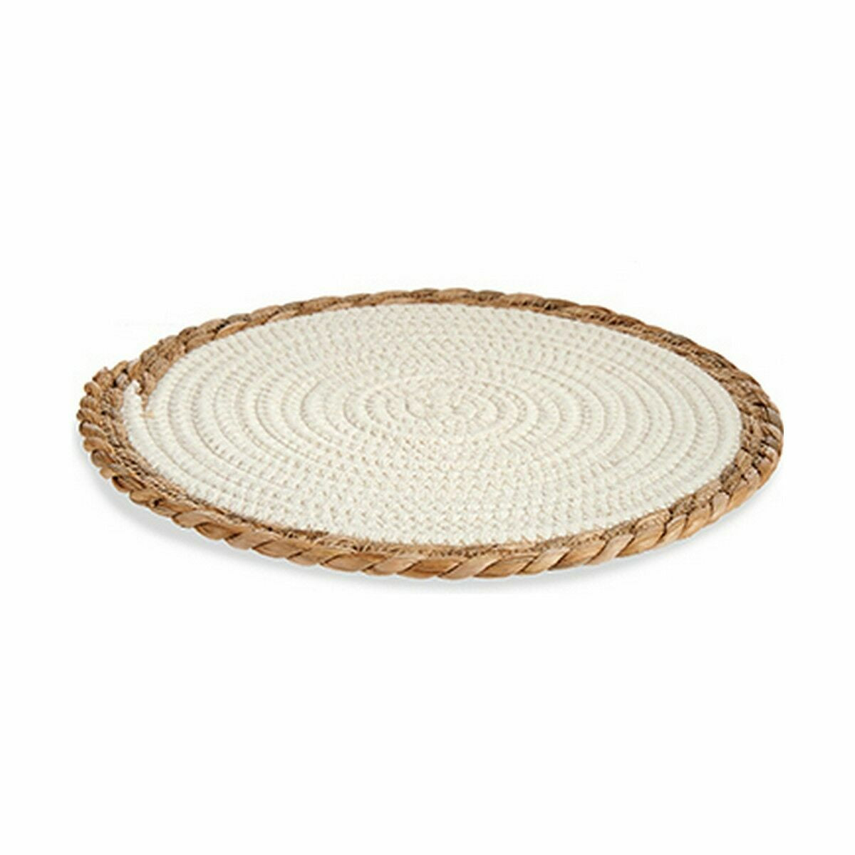 Dessous de plat Gift Decor Blanc Naturel Fibre naturelle 30 x 1 x 30 cm (48 Unités)