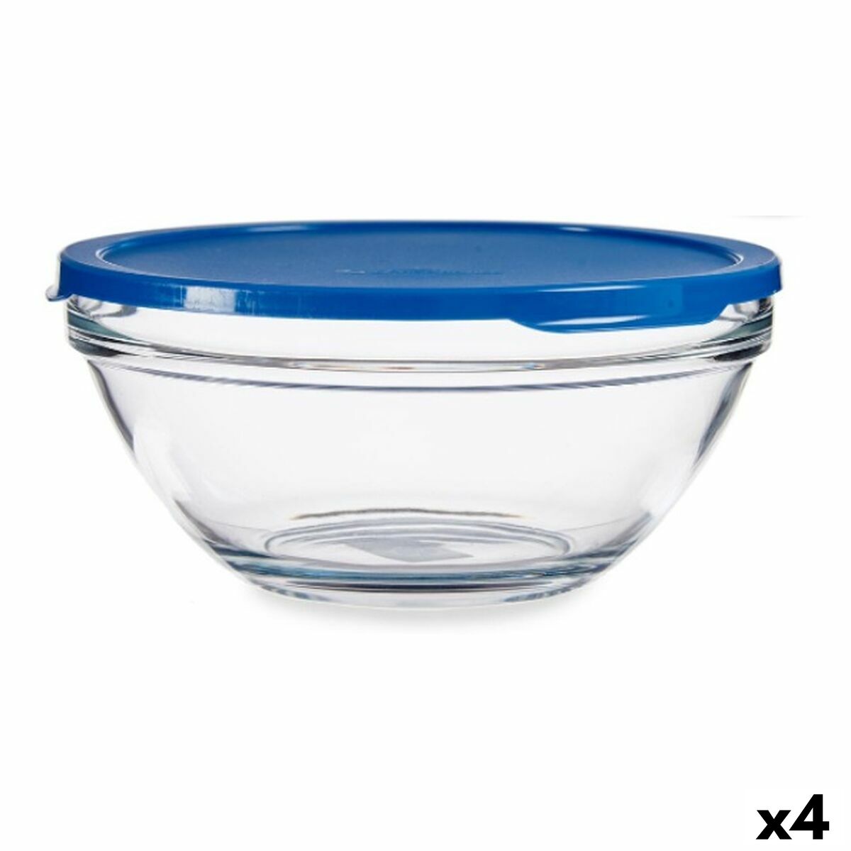 Panier-repas rond avec couvercle Pasabahce Chefs Bleu 2,5 L (4 Unités)