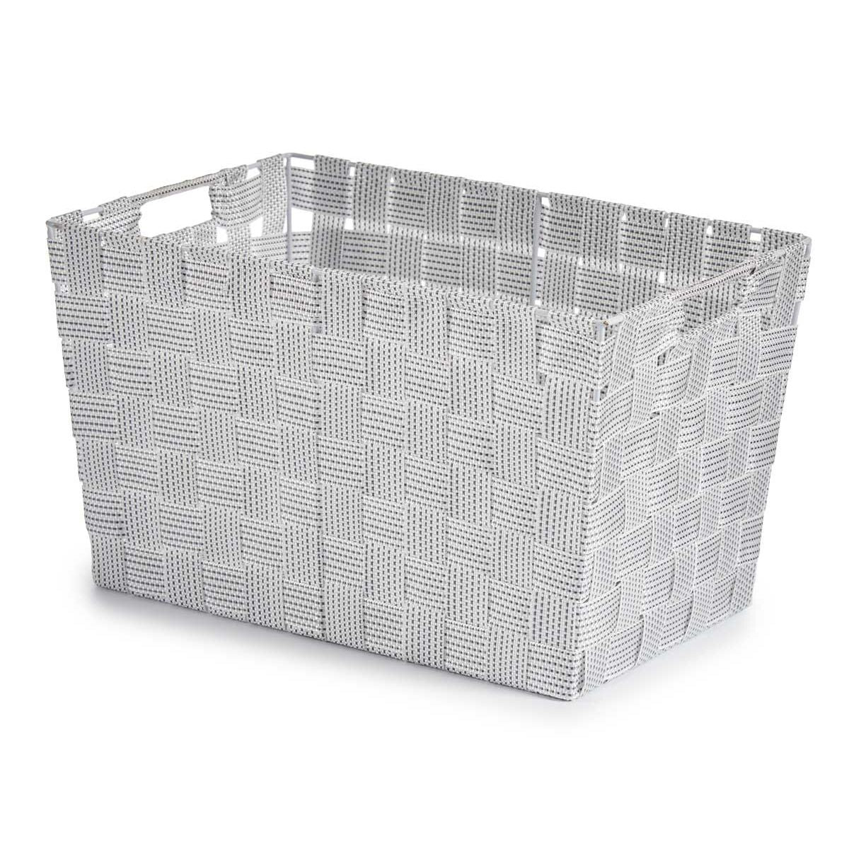 Panier à linge Kipit Blanc Polyester Tissu Tressée 10 L 35 x 20 x 25 cm 25 x 20 x 35 cm (12 Unités)